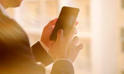 Business man on mobile phone