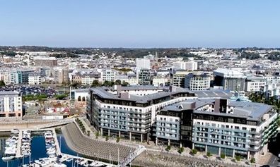 St Helier skyline of high rise buildings
