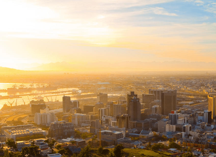 Cape Town African Sunrise City Landscape