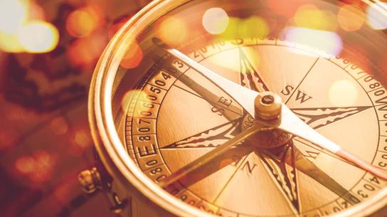 Retro vintage compass