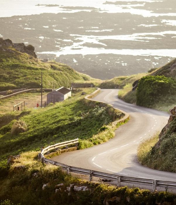 A countryside road in Jersey