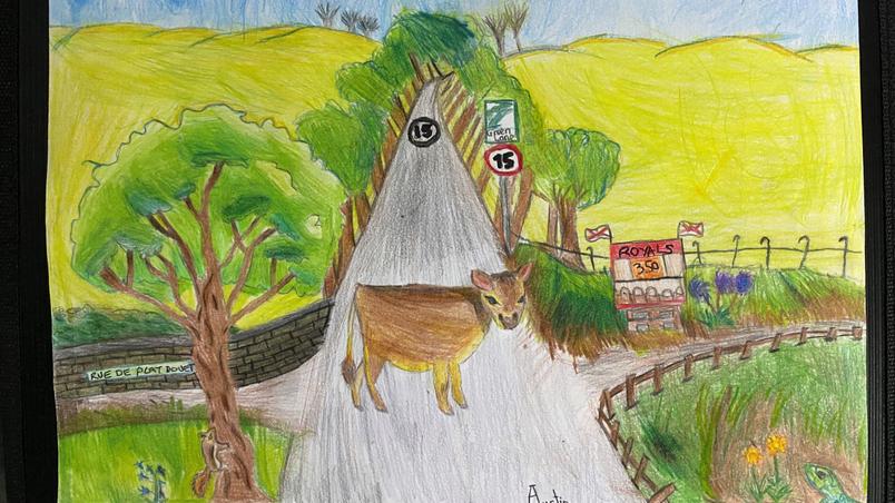 Child's drawing of a Jersey Cow