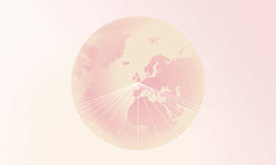 A Jersey Finance branded globe with stylised lines converging on Jersey