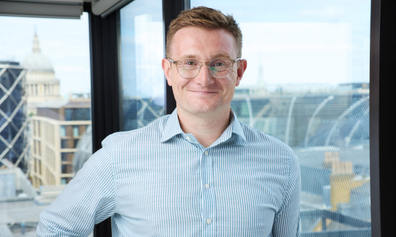 A photo of Tom Grogan with St Paul&#39;s in the background
