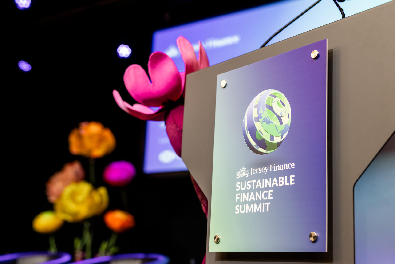 Sustainable Finance Summit Stage Lectern
