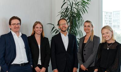 L-R: Mark Crichton, Phoebe Fowler, Nick Evans, Amy Black, an