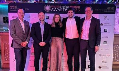 The UBS team in Jersey pictured at the WealthBriefing Awards