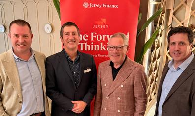 Jersey Finance's Philip Pirecki and Elliot Refson at the Miami Finance Forum's networking event in January 2026