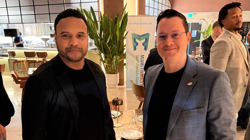 Guests at the Miami Finance Forum's networking event in January 2026
