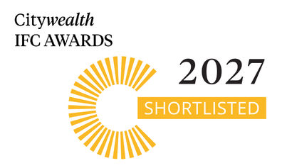 Citywealth IFC Awards logo in yellow and black.