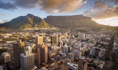 Ariel view of Cape Town